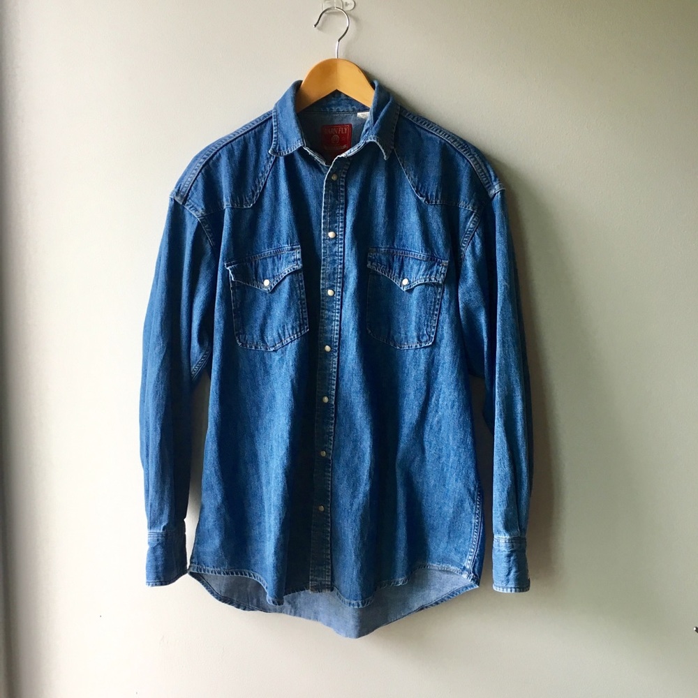 Western Chambray Button Up Shirt